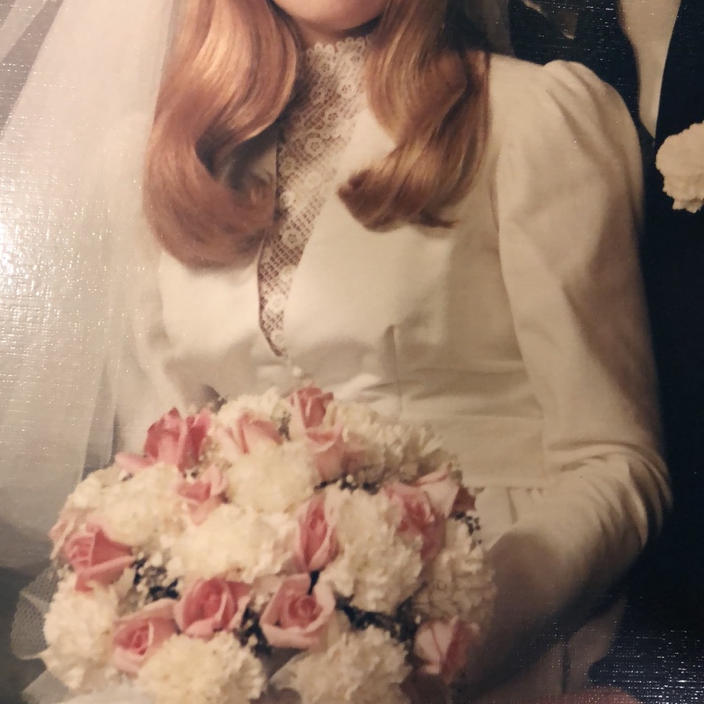1975 Vintage wedding dress from Bergdorf Goodman.